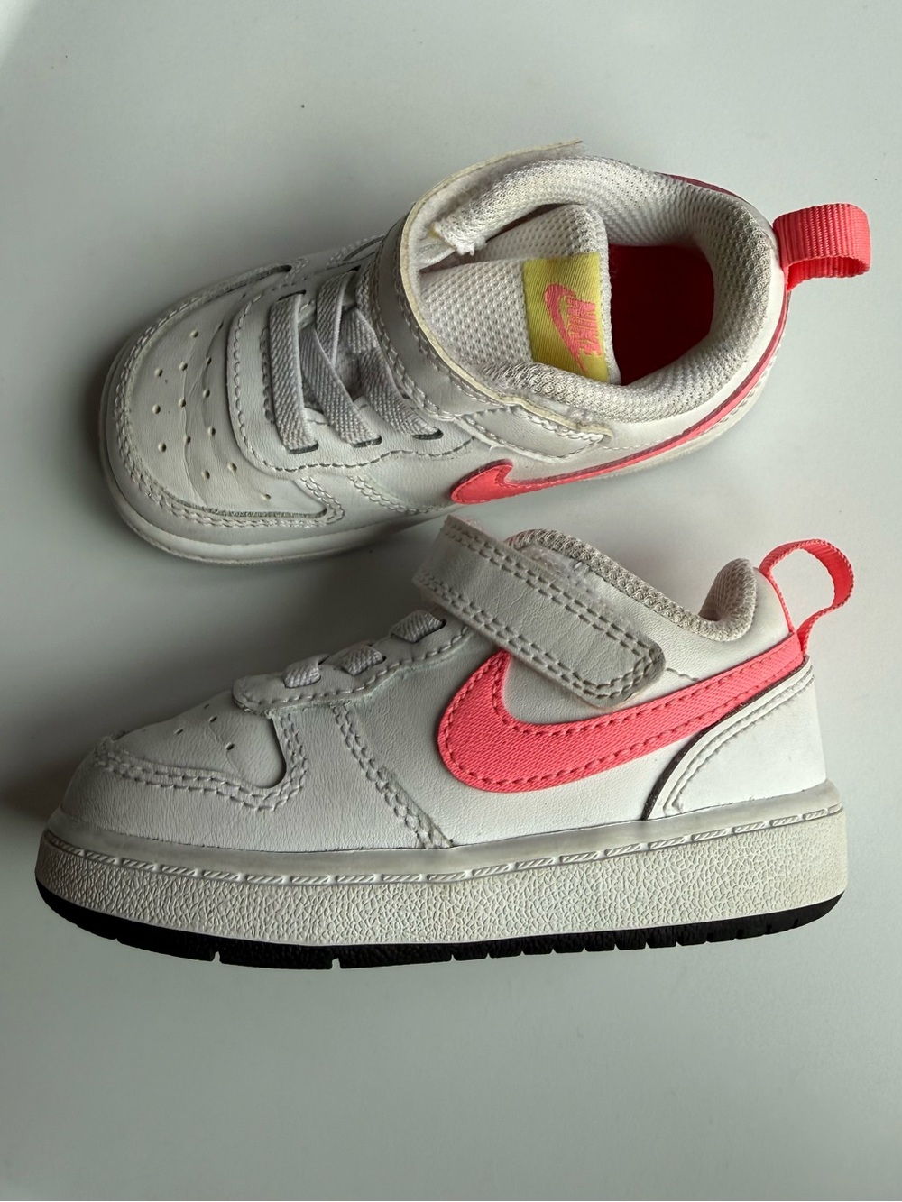 NIke Shoes Girls 6C Court Borough Low 2 Baby Toddler White Pink